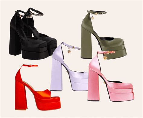 versace satin platforms dupe